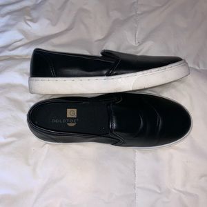 Faux leather sneaker